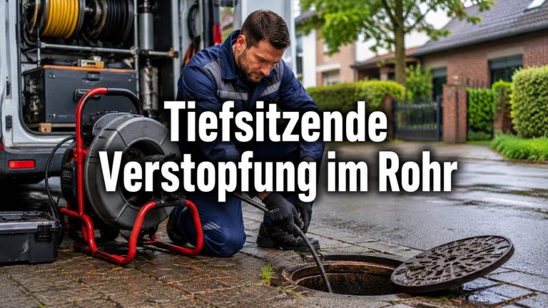 Tiefsitzende Verstopfung im Rohr